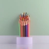 أقلام رصاص ملونة بألوان خشبية متينة، 24 ألبالألوان للرسم، ومصممة خصيصا لفنون الأطفال الأطفال details Picture